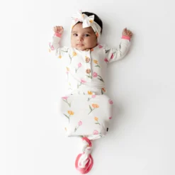 Knotted Gown with Bow Set in Tulip