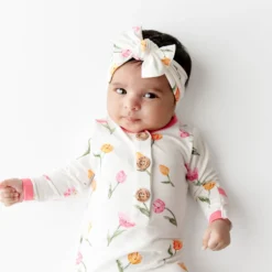 Knotted Gown with Bow Set in Tulip