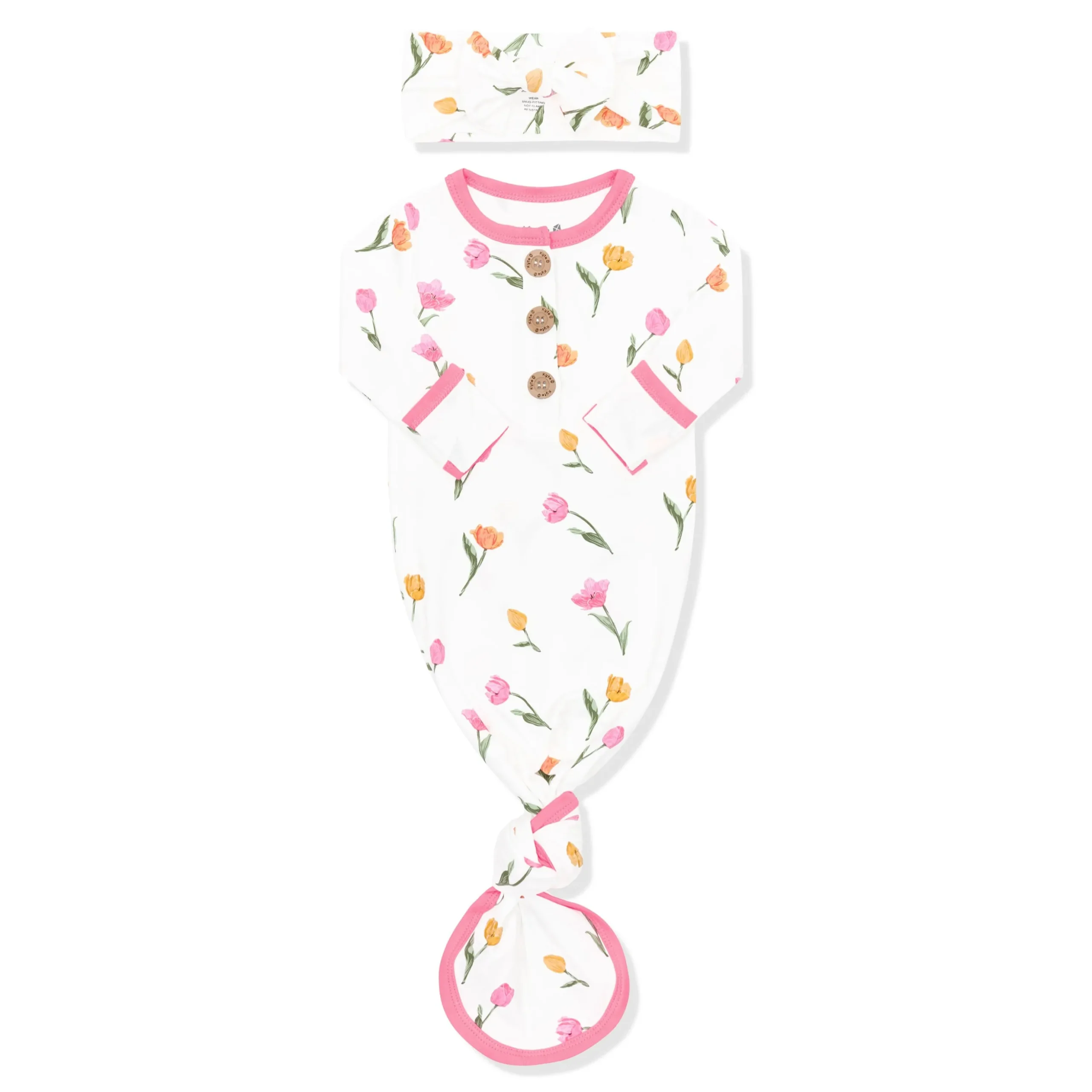 Knotted Gown with Bow Set in Tulip