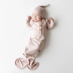 Knotted Gown with Hat Set in Blush