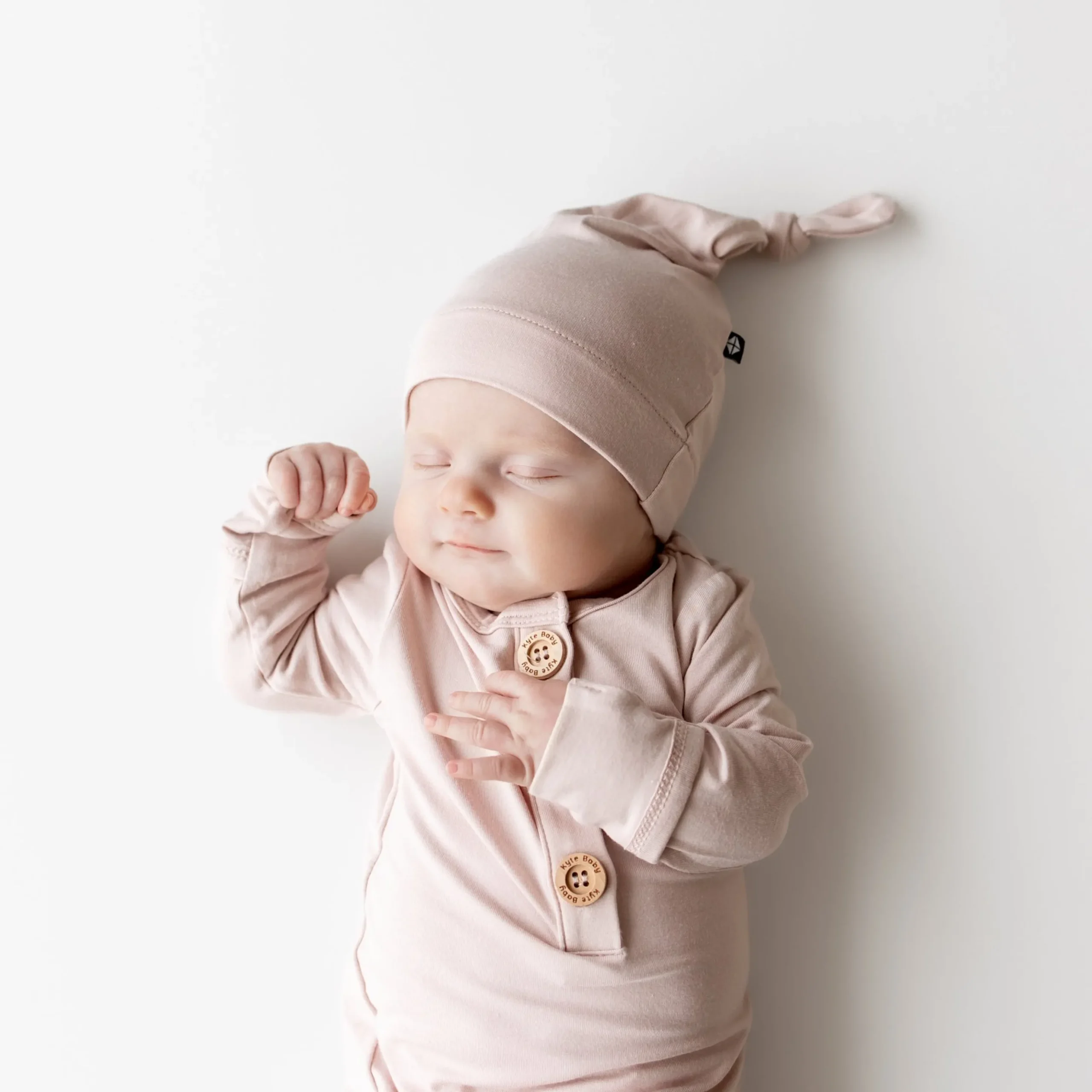 Knotted Gown with Hat Set in Blush
