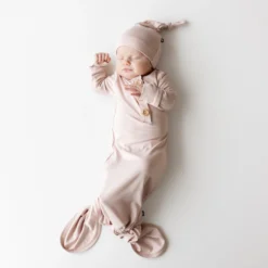 Knotted Gown with Hat Set in Blush