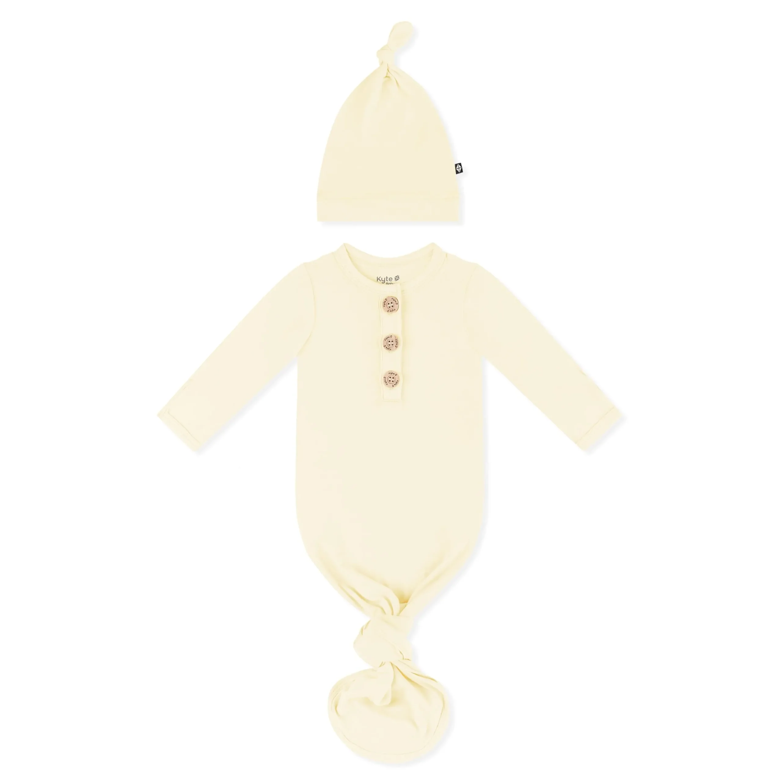 Knotted Gown with Hat Set in Chamomile