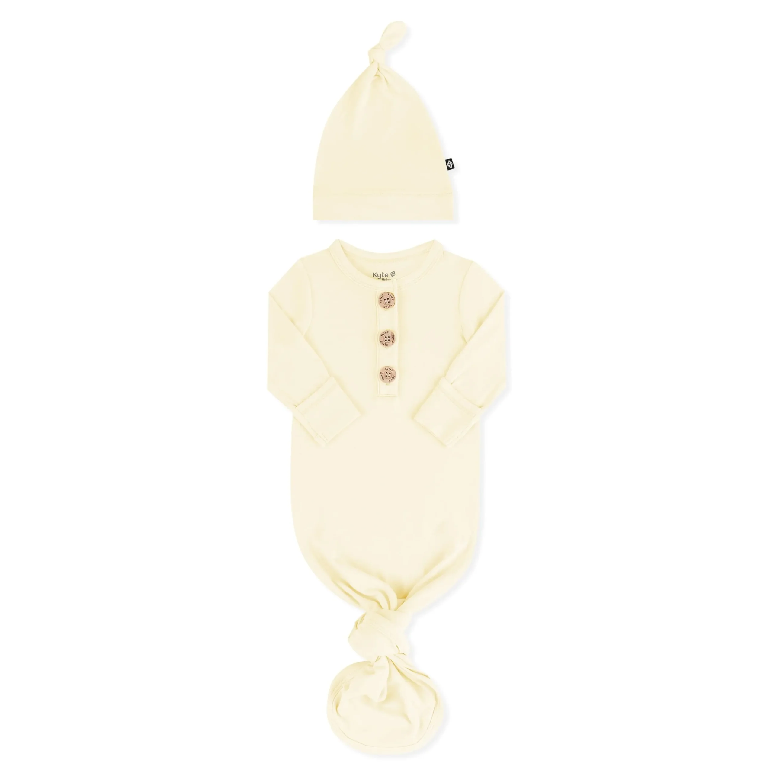 Knotted Gown with Hat Set in Chamomile