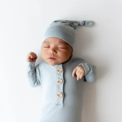Knotted Gown with Hat Set in Fog