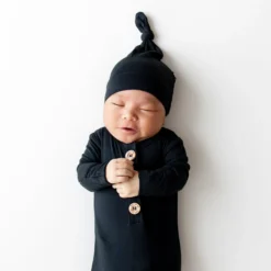 Knotted Gown with Hat Set in Midnight
