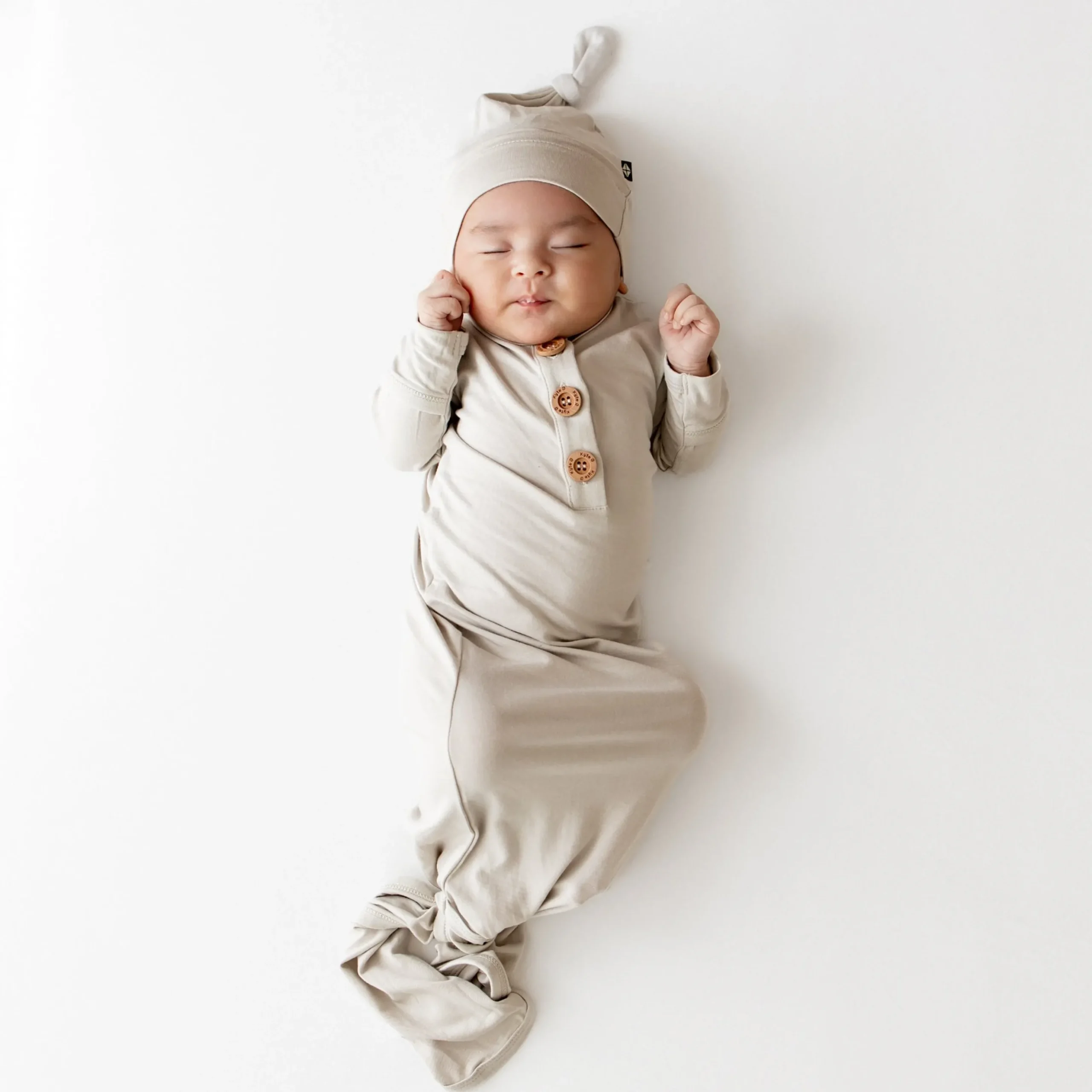 Knotted Gown with Hat Set in Oat