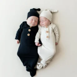 Knotted Gown with Hat Set in Oat