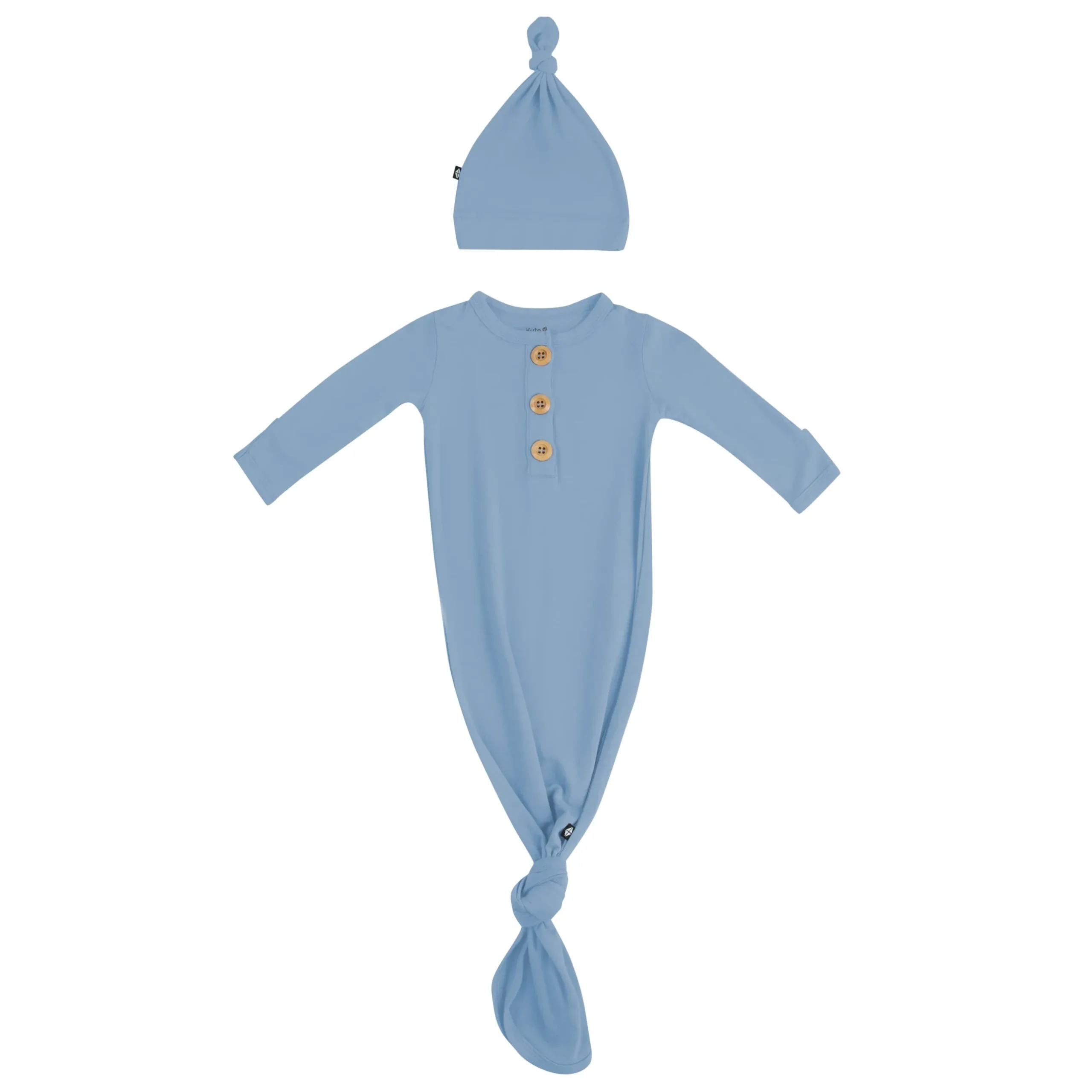 Knotted Gown with Hat Set in Slate