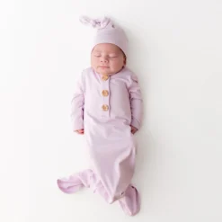 Knotted Gown with Hat Set in Thistle