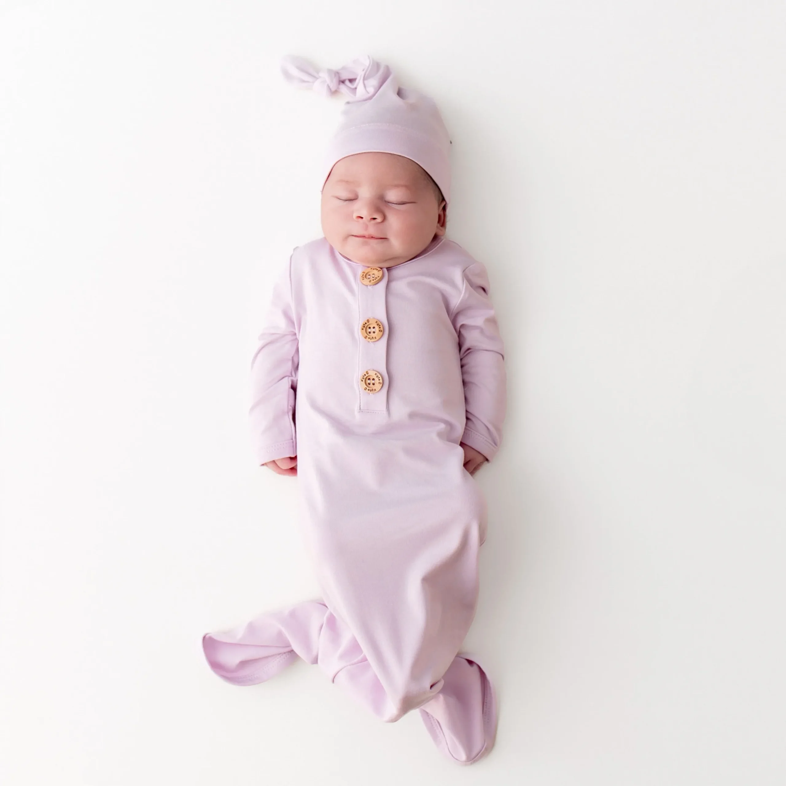 Knotted Gown with Hat Set in Thistle