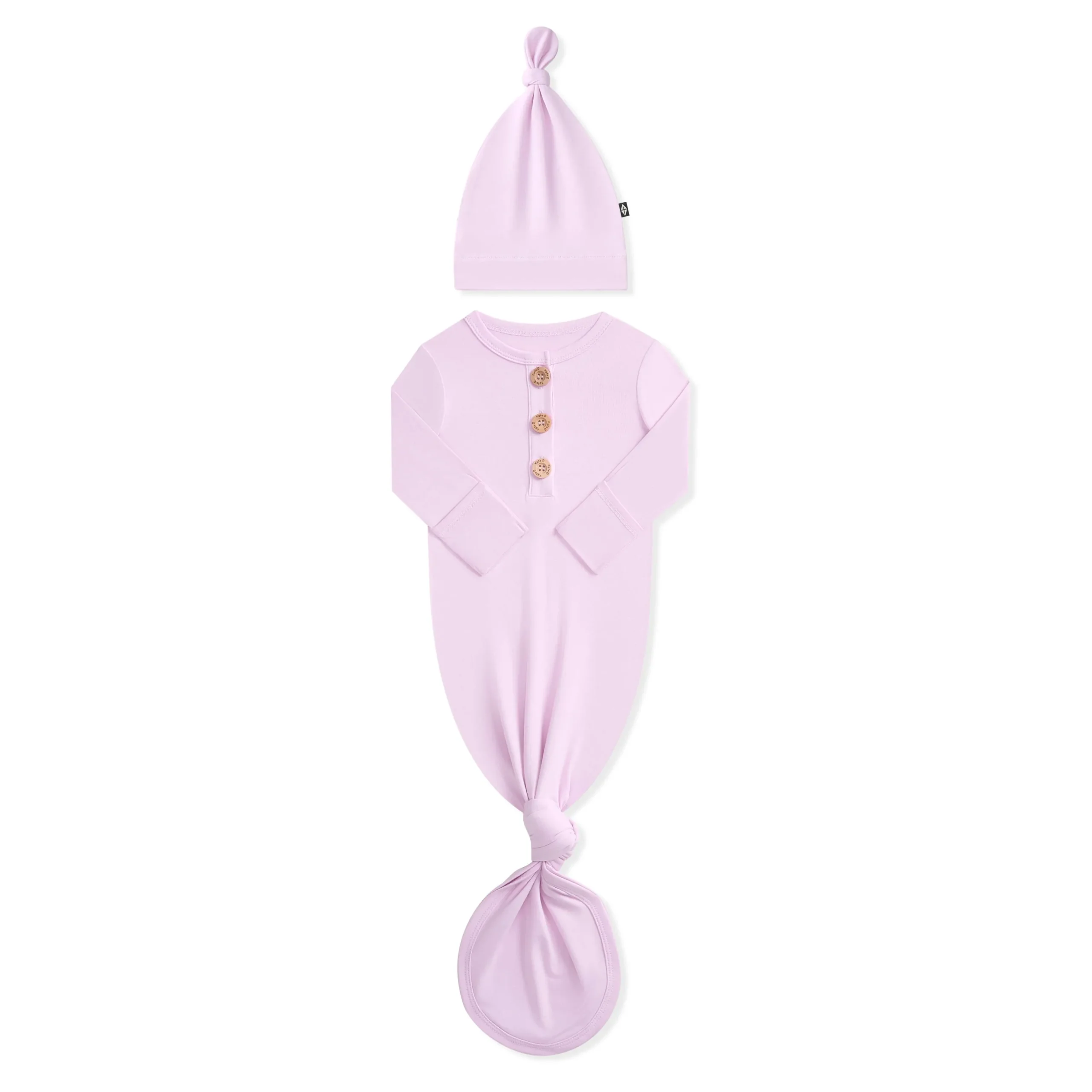 Knotted Gown with Hat Set in Thistle
