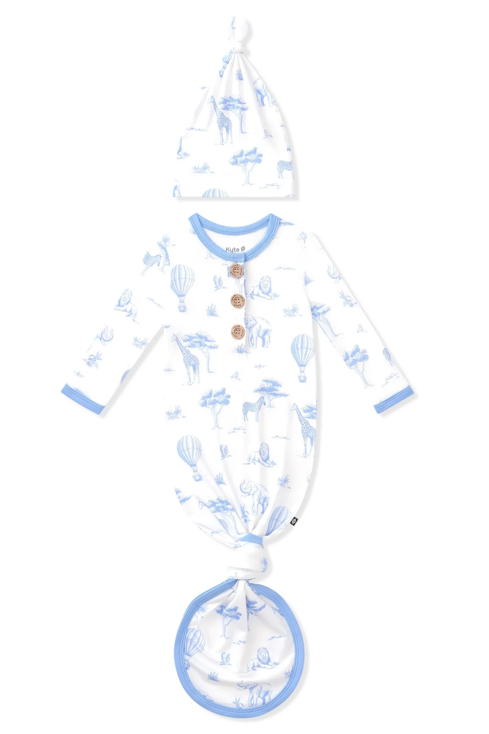 Knotted Gown with Hat Set in Toile Safari