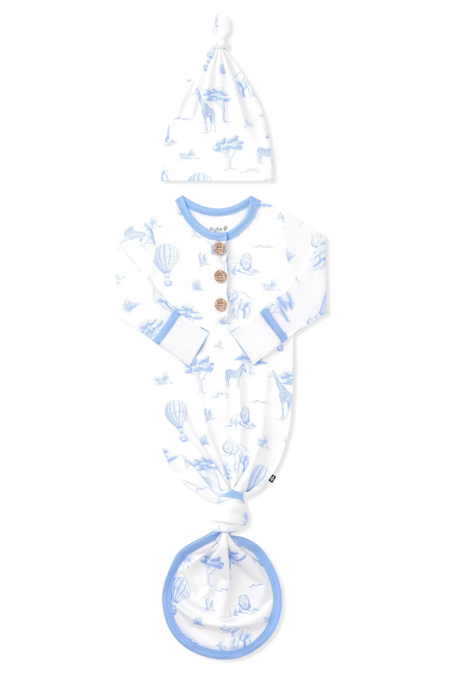 Knotted Gown with Hat Set in Toile Safari