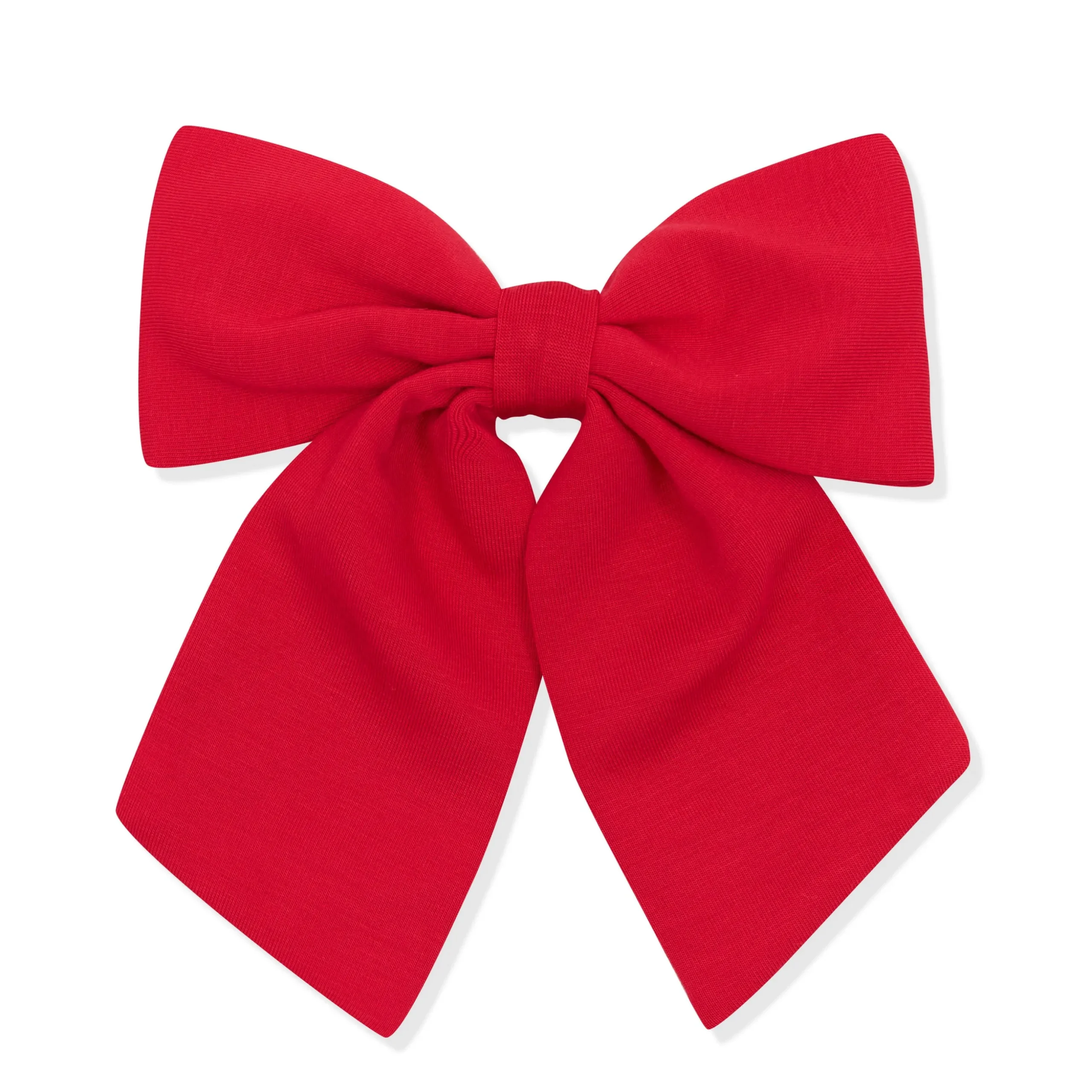 Large Alligator Clip Bow in Cardinal