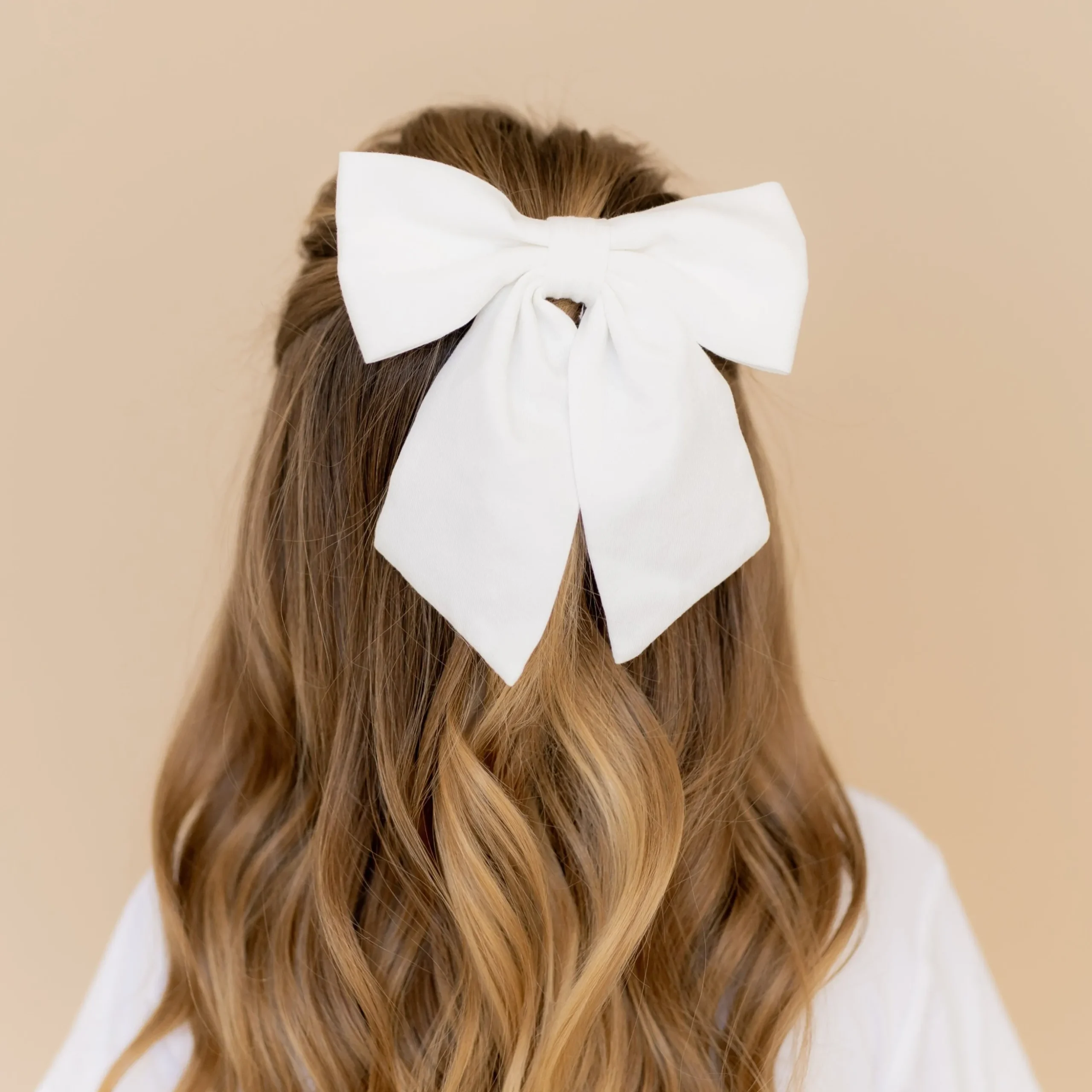 Large Alligator Clip Bow in Cloud