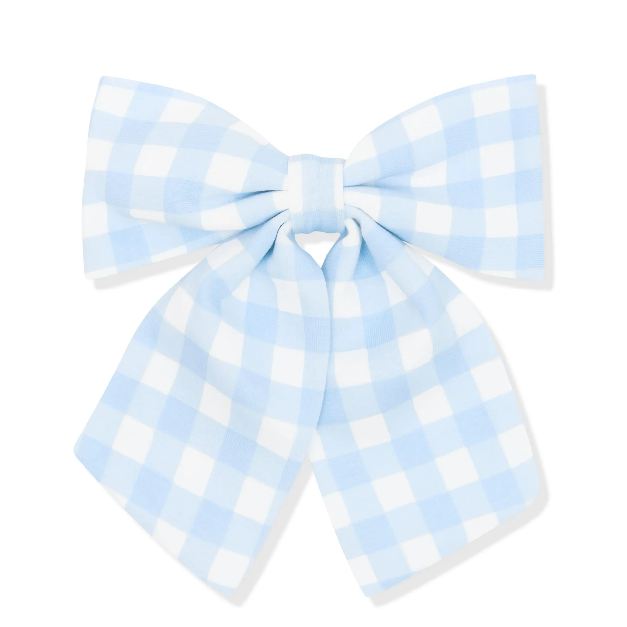 Large Alligator Clip Bow in Gingham Breeze