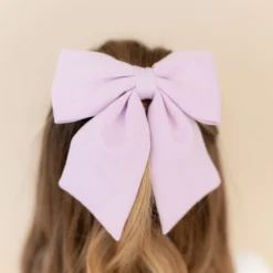 Large Alligator Clip Bow in Thistle