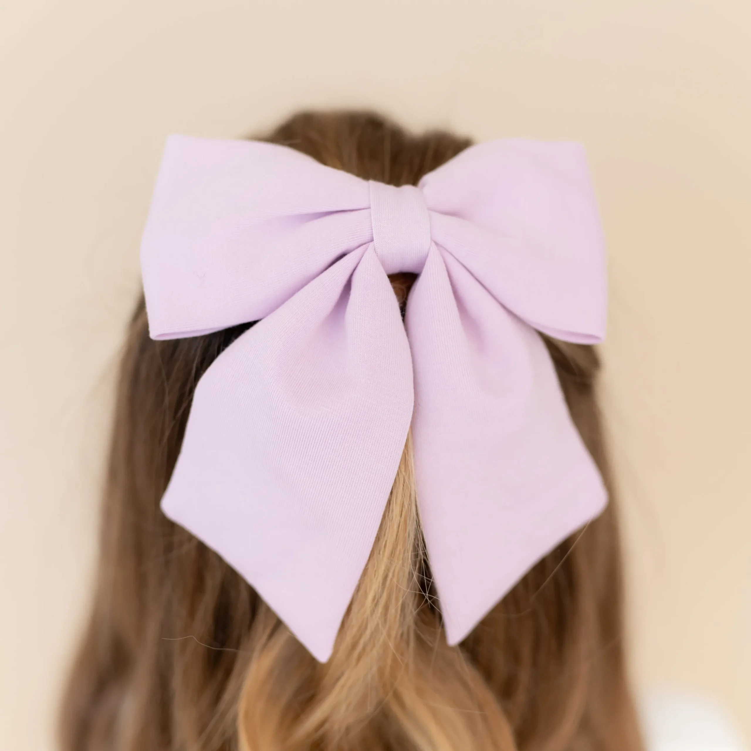 Large Alligator Clip Bow in Thistle