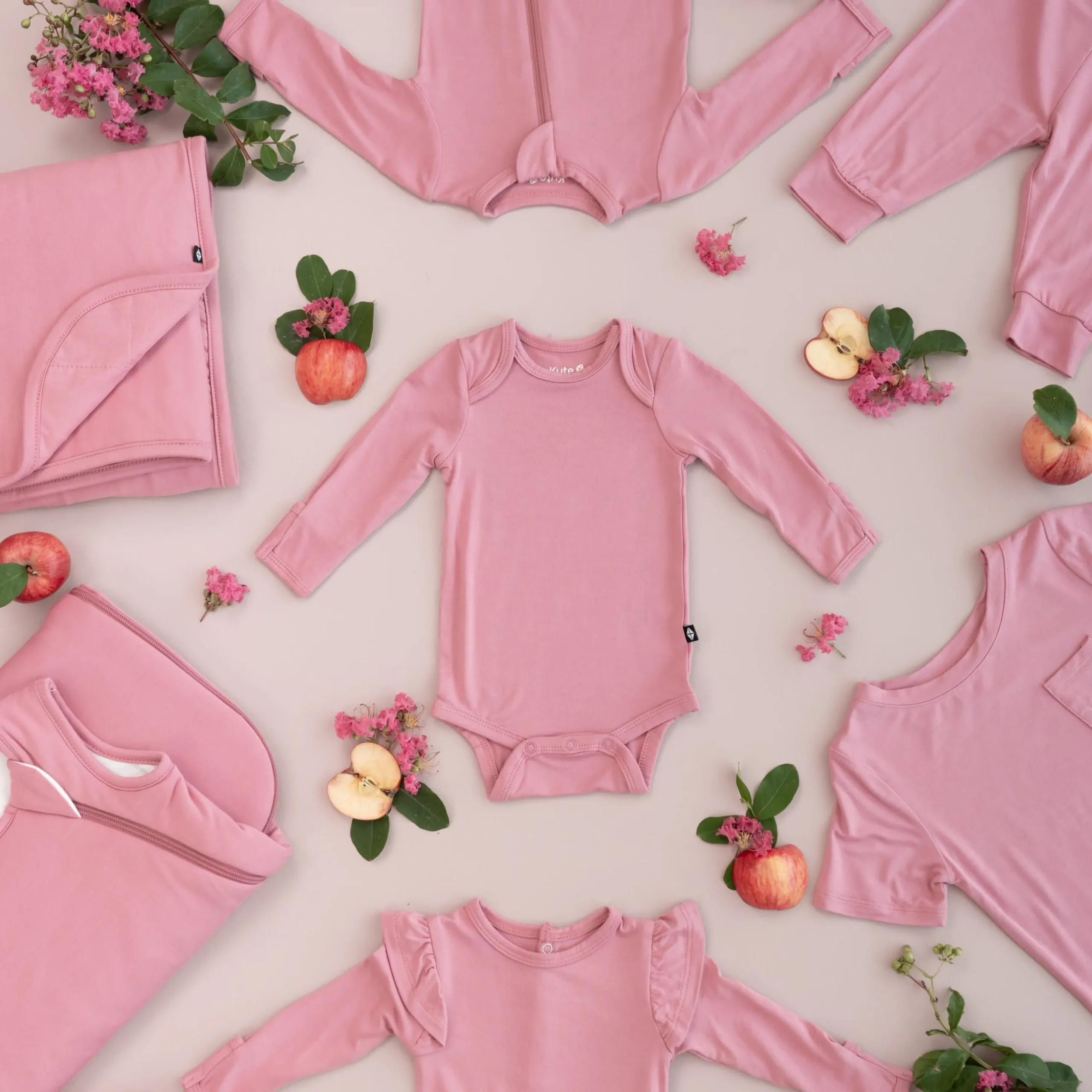 Long Sleeve Bodysuit in Apple Blossom