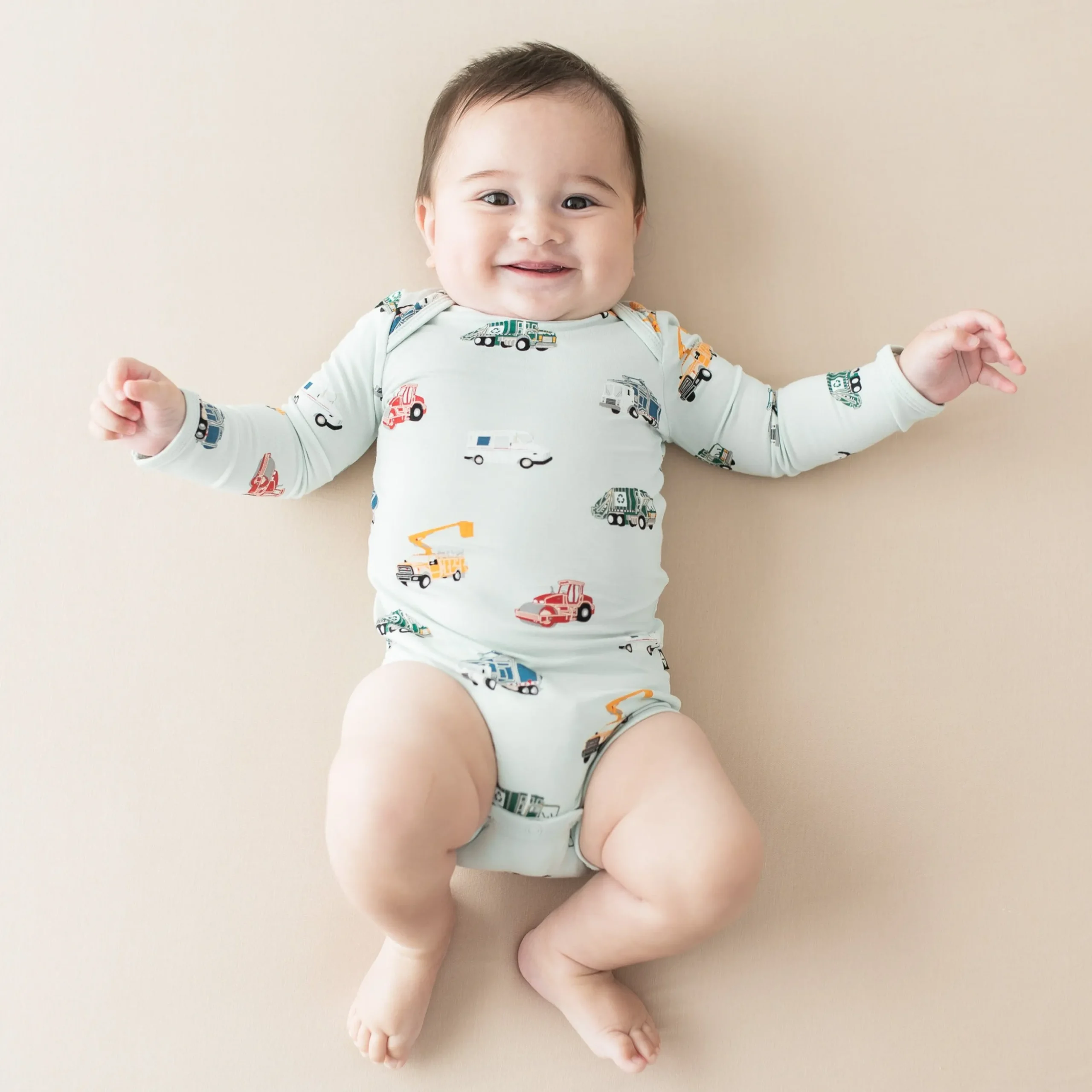 Long Sleeve Bodysuit in City Vehicles