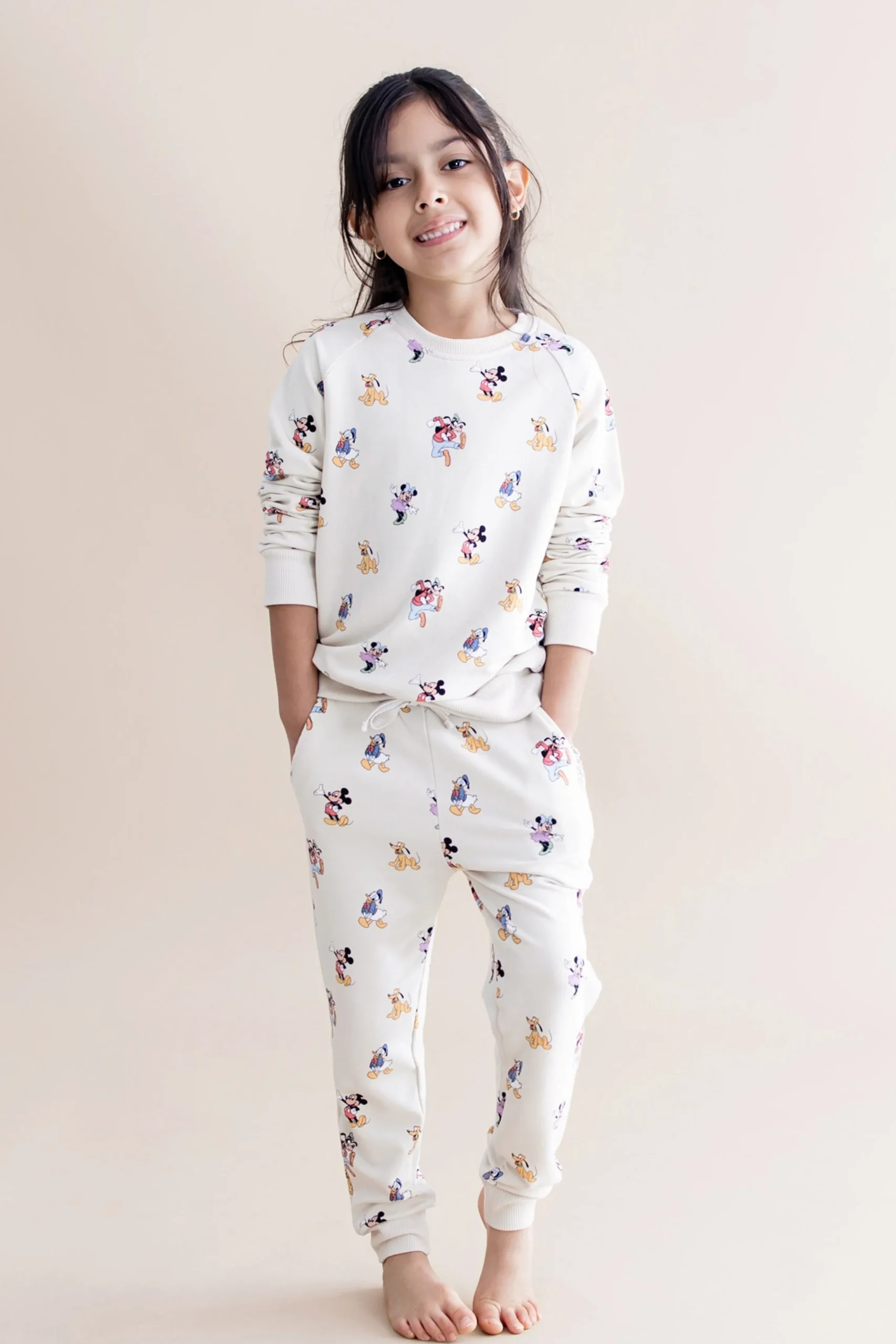 Long Sleeve Jogger Set in Mickey Mouse and Friends