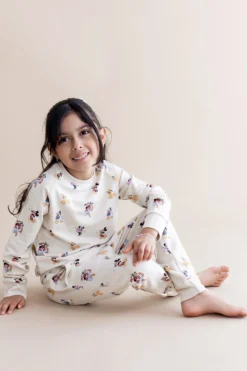 Long Sleeve Jogger Set in Mickey Mouse and Friends