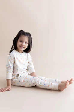Long Sleeve Jogger Set in Pastel Mickey Mouse