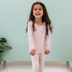 Long Sleeve Pajamas in Blush