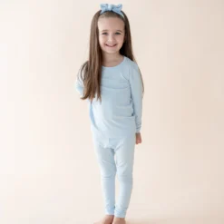 Long Sleeve Pajamas in Breeze
