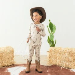 Long Sleeve Pajamas in Classic Cowboy