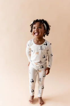 Long Sleeve Pajamas in Fluffy Cat