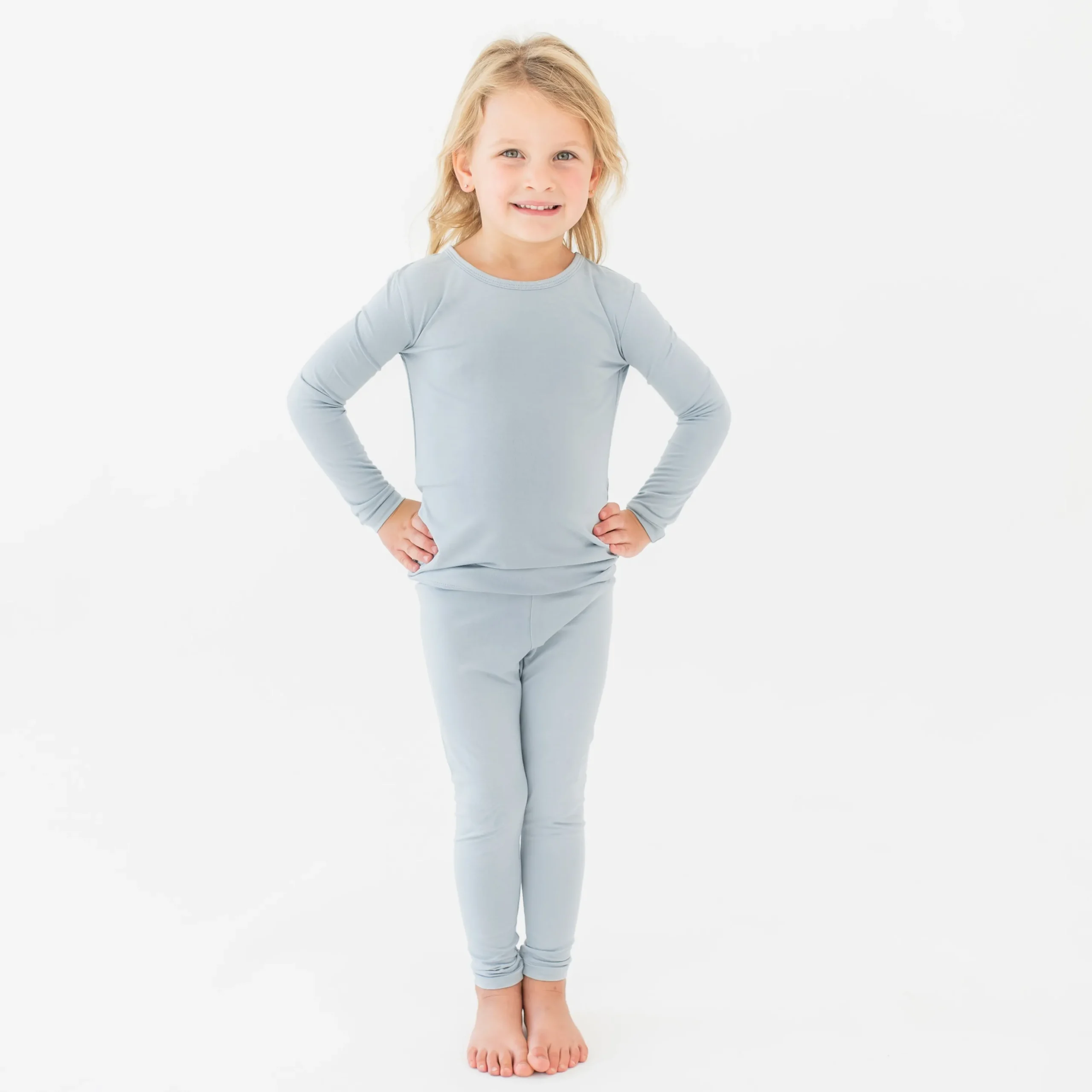 Long Sleeve Pajamas in Fog