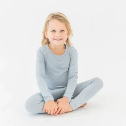 Long Sleeve Pajamas in Fog