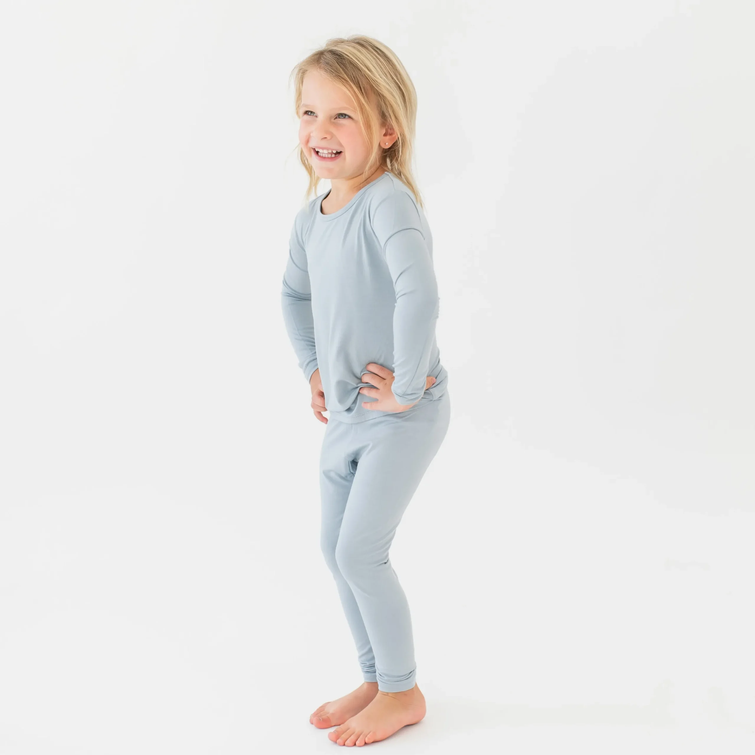 Long Sleeve Pajamas in Fog