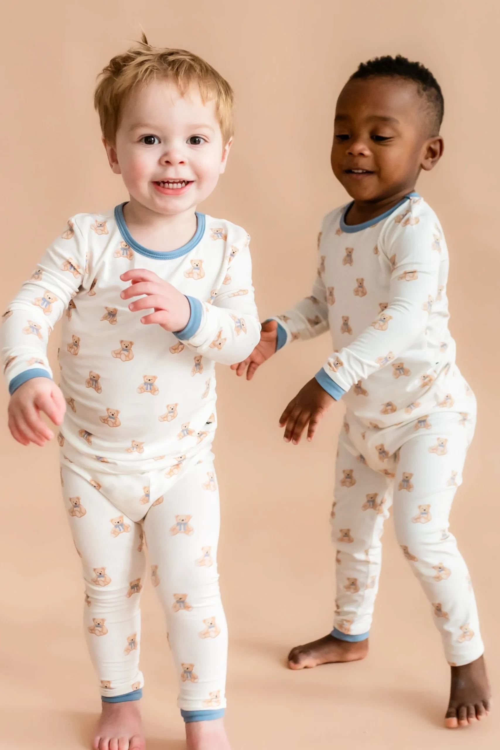 Long Sleeve Pajamas in Teddy Bear