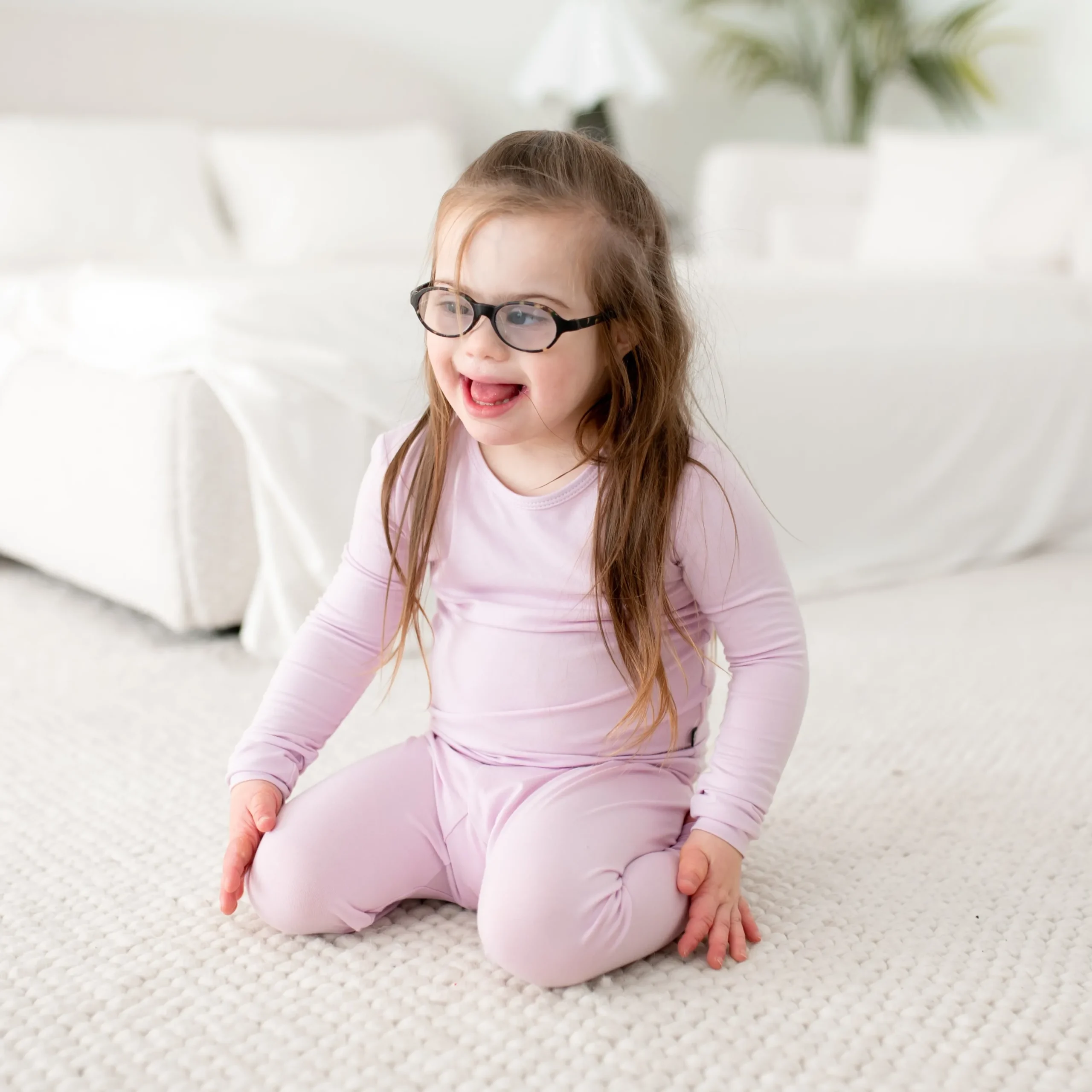 Long Sleeve Pajamas in Thistle