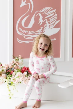 Long Sleeve Pajamas in Toile Ballet
