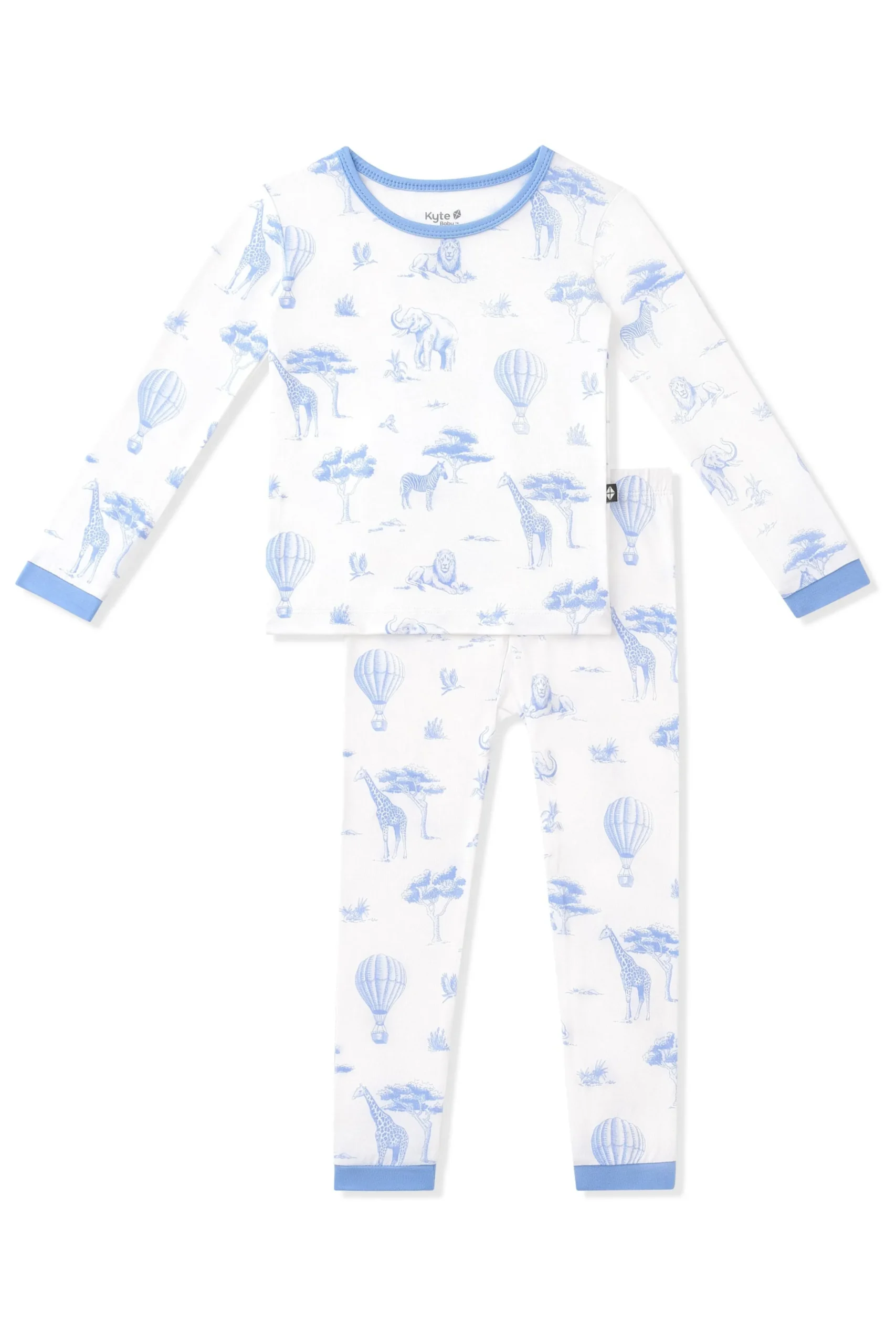 Long Sleeve Pajamas in Toile Safari