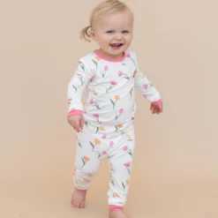 Long Sleeve Pajamas in Tulip