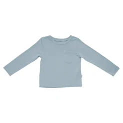 Long Sleeve Toddler Crew Neck Tee in Fog