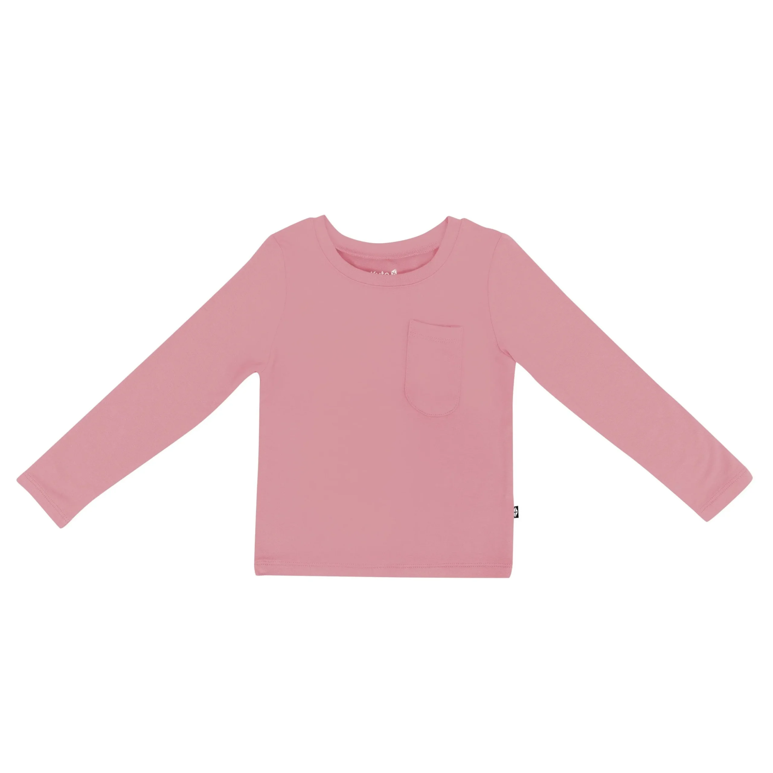 Long Sleeve Toddler Crew Neck Tee in Apple Blossom