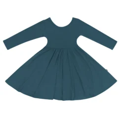 Long Sleeve Twirl Dress in Atlantic
