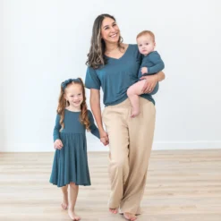 Long Sleeve Twirl Dress in Atlantic