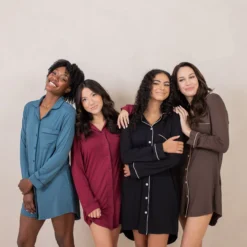 Long Sleeve Women’s Nightshirt in Espresso