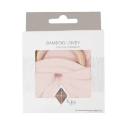Lovey in Blush with Removable Wooden Teething Ring