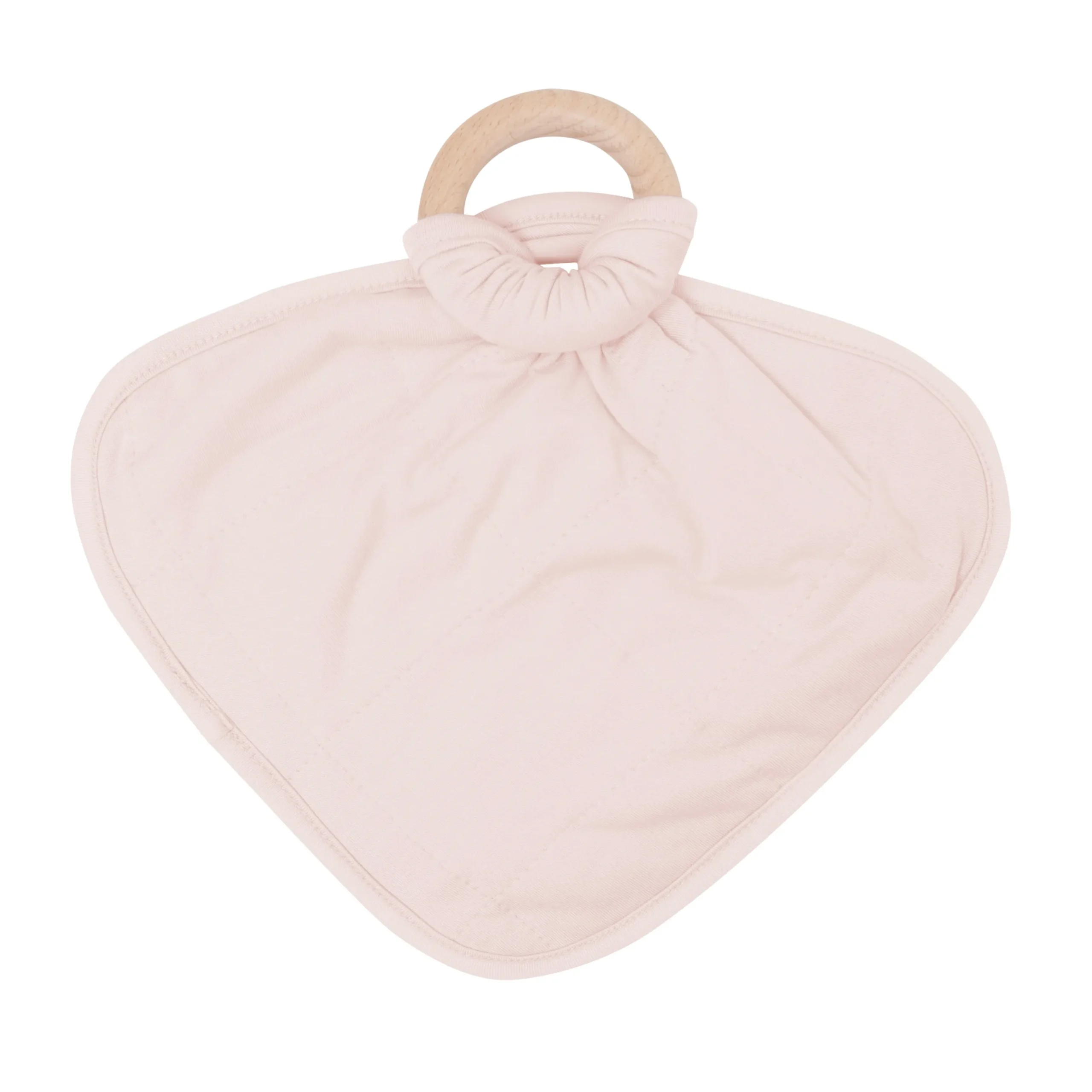 Lovey in Blush with Removable Wooden Teething Ring