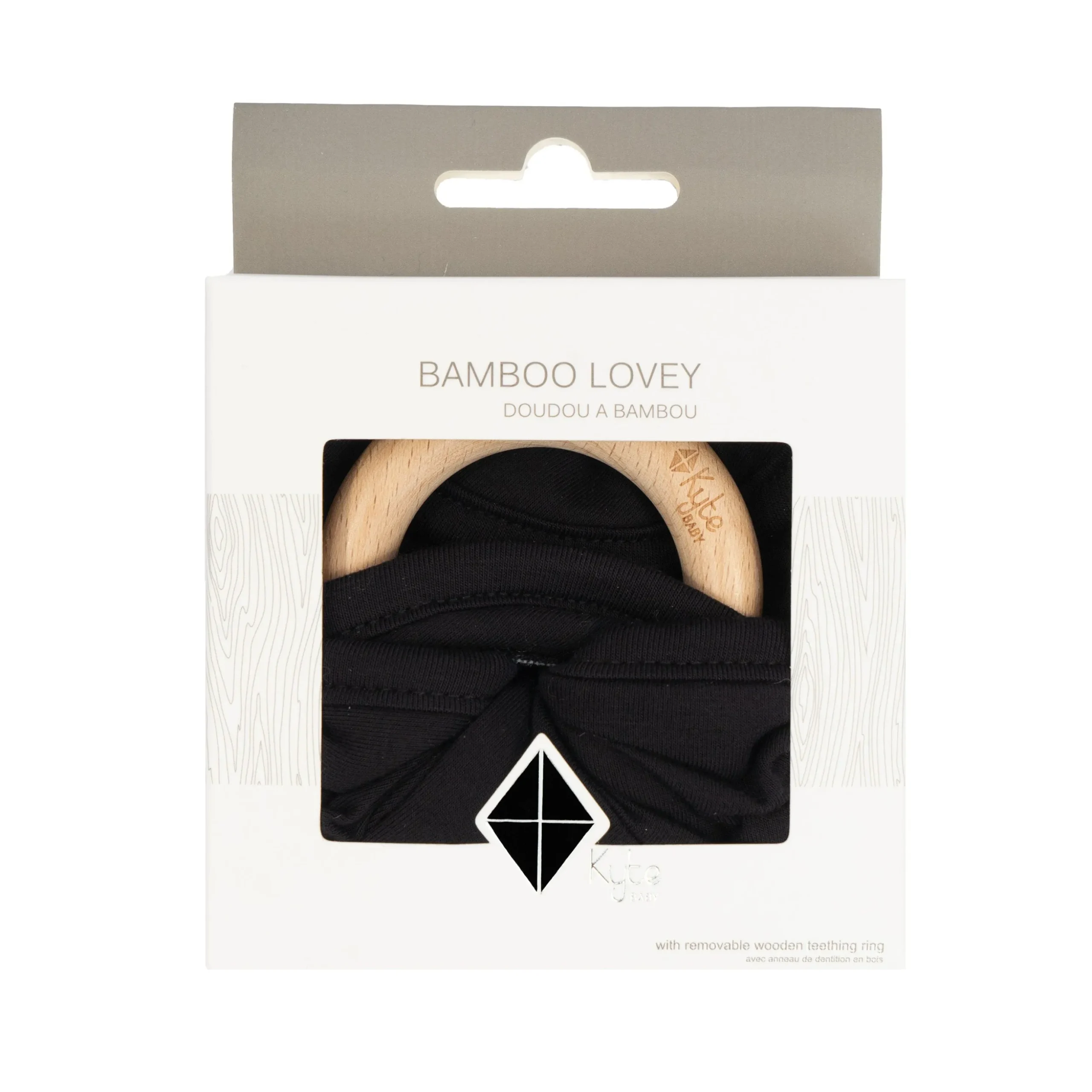 Lovey in Midnight with Removable Wooden Teething Ring