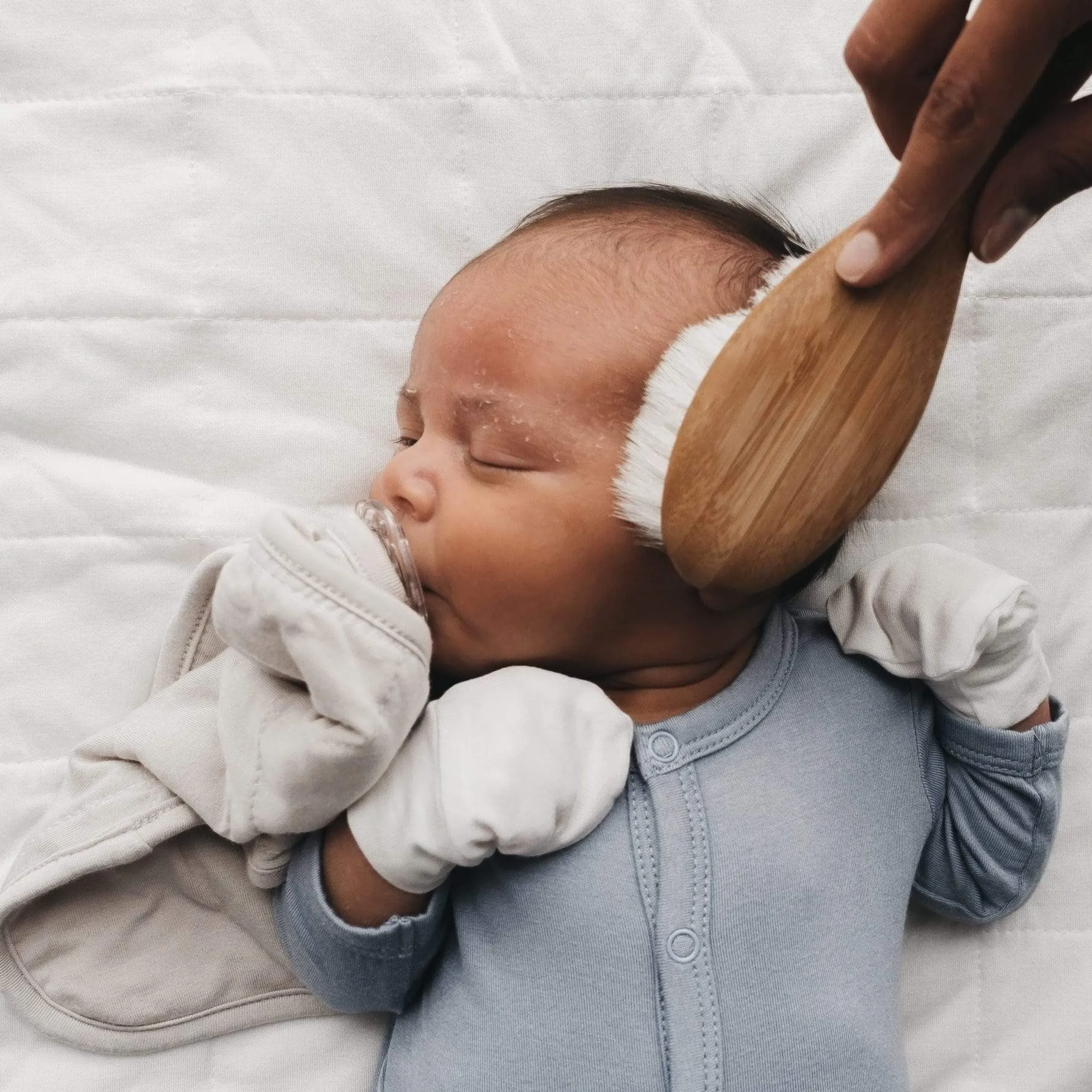 Lovey in Oat with Removable Wooden Teething Ring