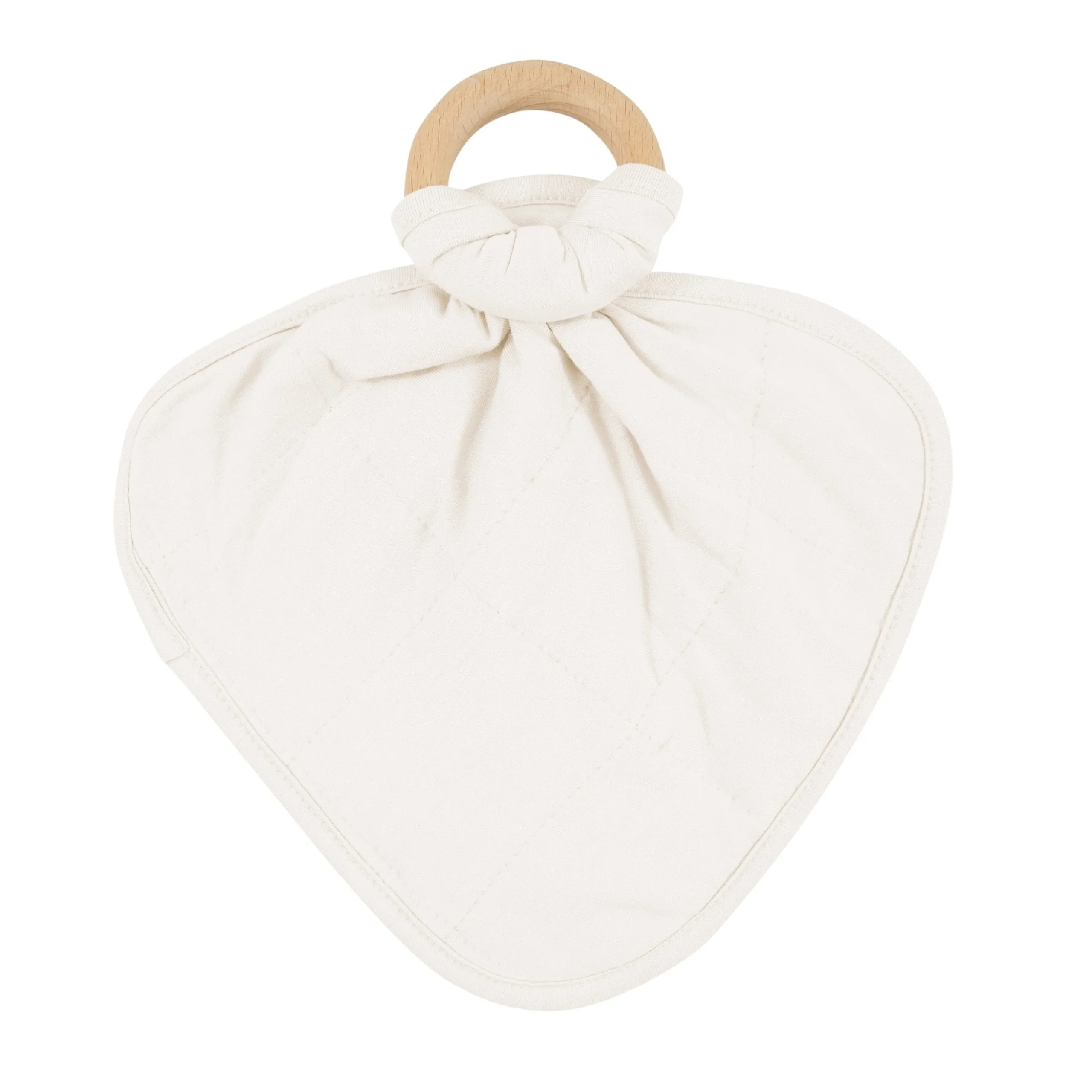 Lovey in Oat with Removable Wooden Teething Ring